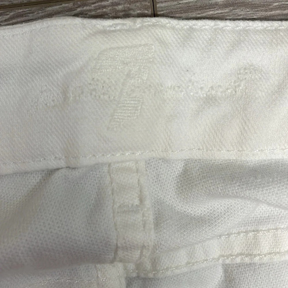 7 For All Mankind Kimmie Bootcut White Denim Jeans 30 - Picture 12 of 16